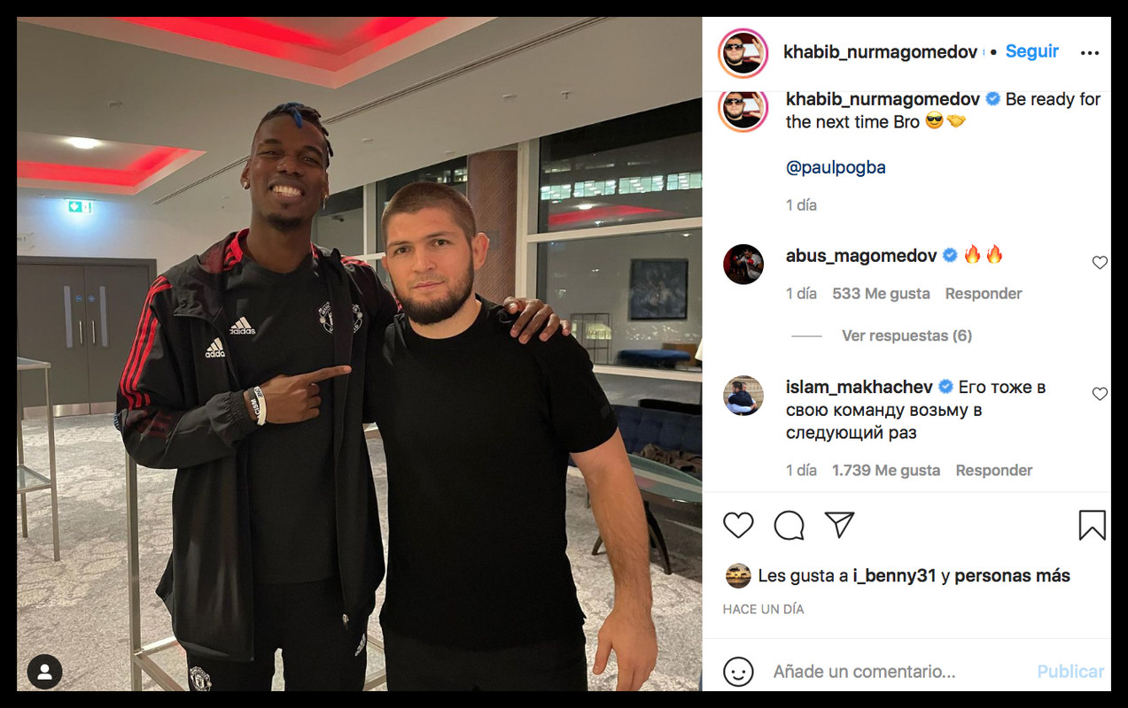 Cristiano Ronaldo encaró a Khabib Nurmagomedov en instalaciones del Manchester