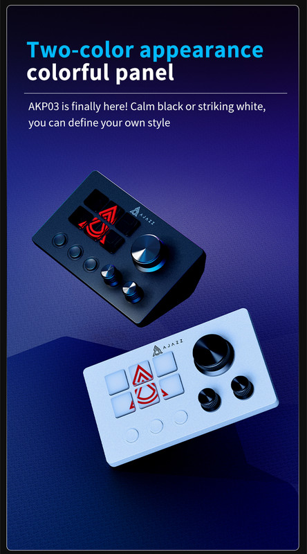AJAZZ AKP03 Stream deck 6 LCD custom keypads, 3 custom knobs
