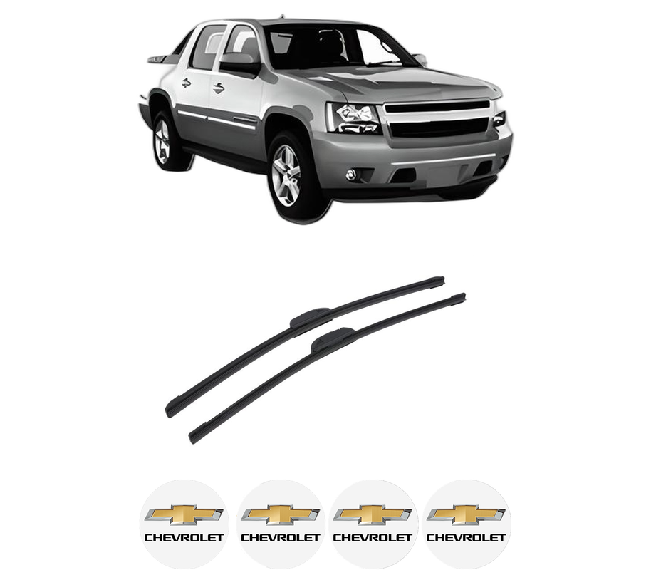 Set stergatoare auto CHEVROLET AVALANCHE 1500 Crew Cab Pickup din 2001-2007, pentru parbriz auto, 2 bucati, Bosch Aerotwin Retrofit, din cauciuc siliconat rezistent, 4 Stickere Auto CHEVROLET