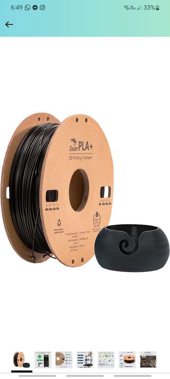 Amazon: Pla Plus negro Marca creality (comprar 2 kilos)