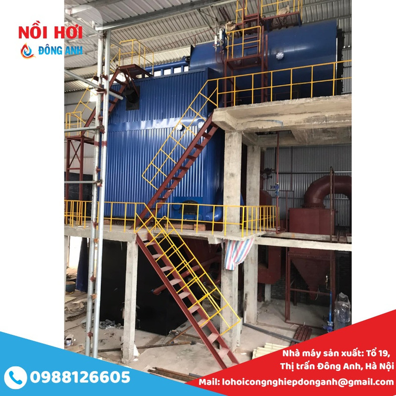 lò hơi tầng sôi đốt viên nén