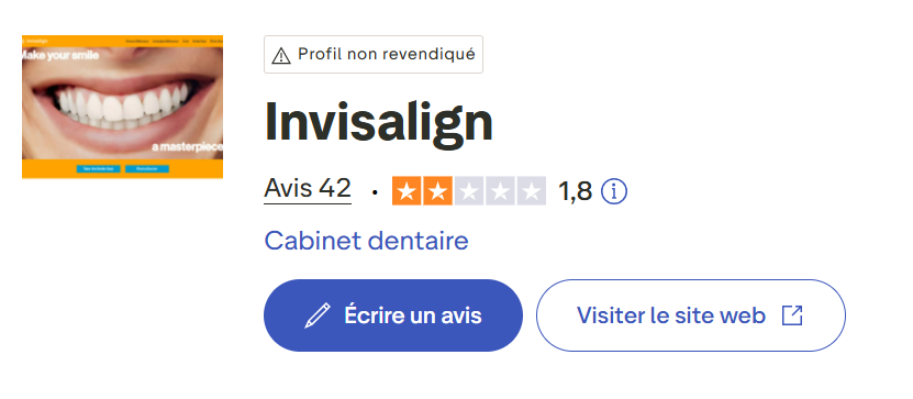 invisalign avis trustpilot