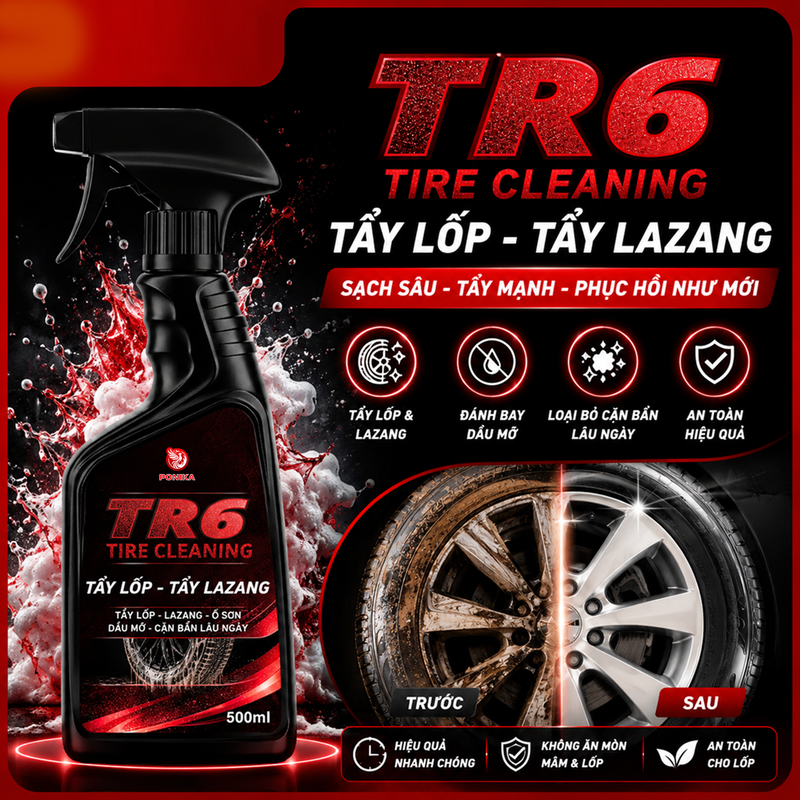 Dung dịch tẩy lốp lazang PONIKA TR6