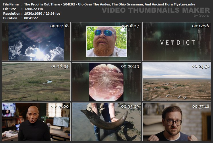 The Proof is Out There - S04E02 - Ufo Over The Andes, The Ohio Grassman, And Ancient Horn Mystery.mk