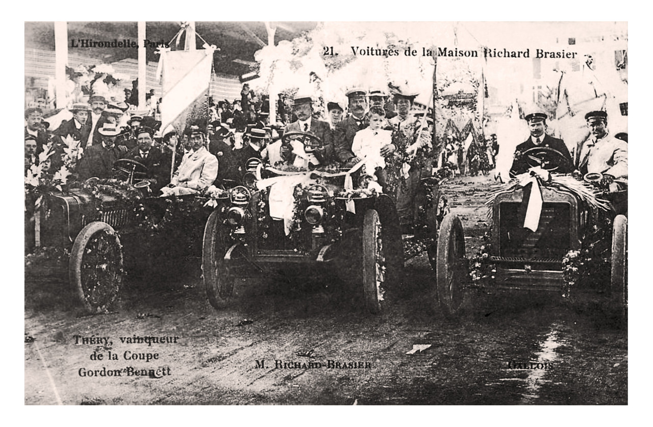 Voitures Brasier coupe Gordon Benett