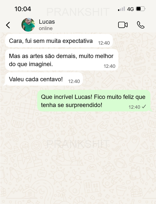 Depoimento de cliente satisfeito com as estampas cristãs