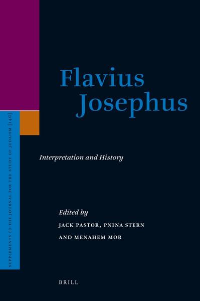 Flavius Josephus Supplements To The Journal For The Study Of Judaism (Pastor, Jac...