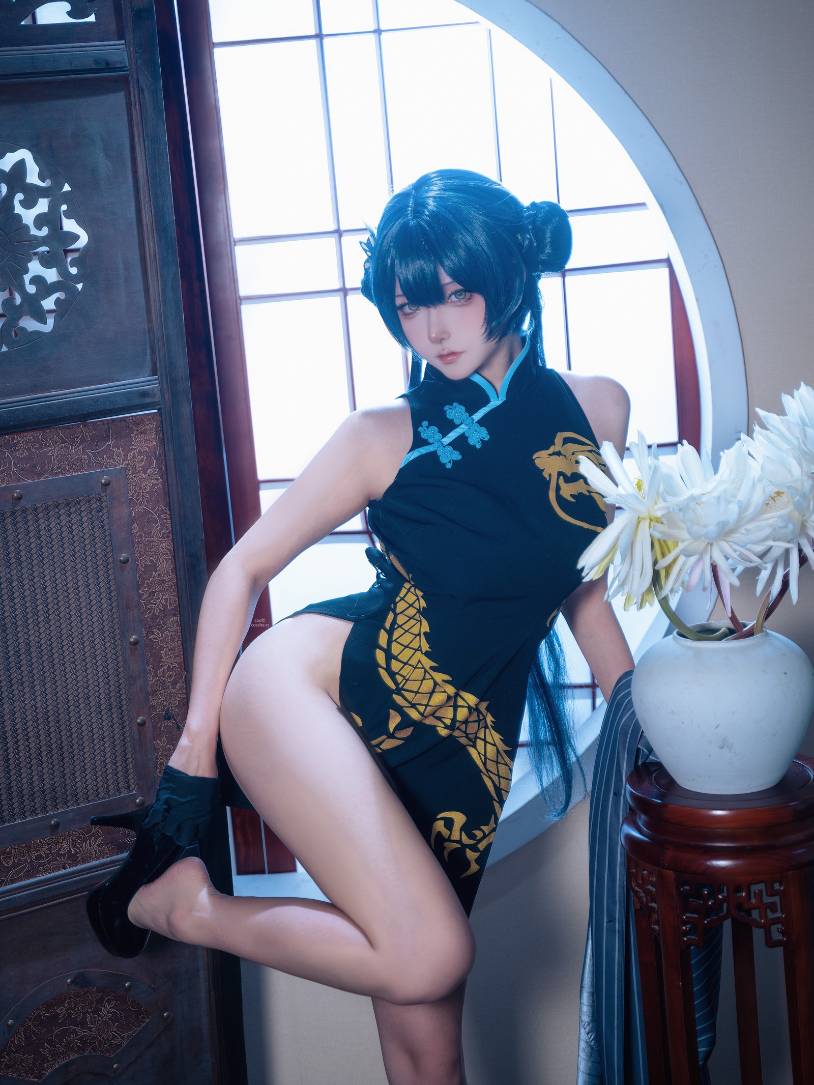 Seya-狮砸 – 蔚蓝档案 妃咲 旗袍 Cos 高清写真（12P-138.2MB）插图8