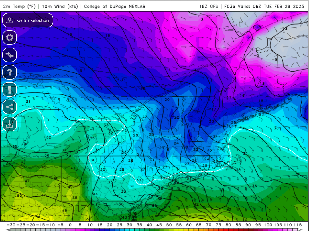 2 - February 27th-28th 2023 Winter Storm Surface