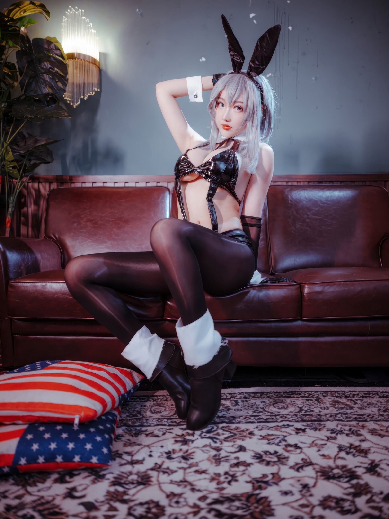 刺青Poi 北卡罗来纳 & 华盛顿 兔女郎 Cosplay｜碧蓝航线 双人写真（含隼隼子）【40P｜308MB】插图5