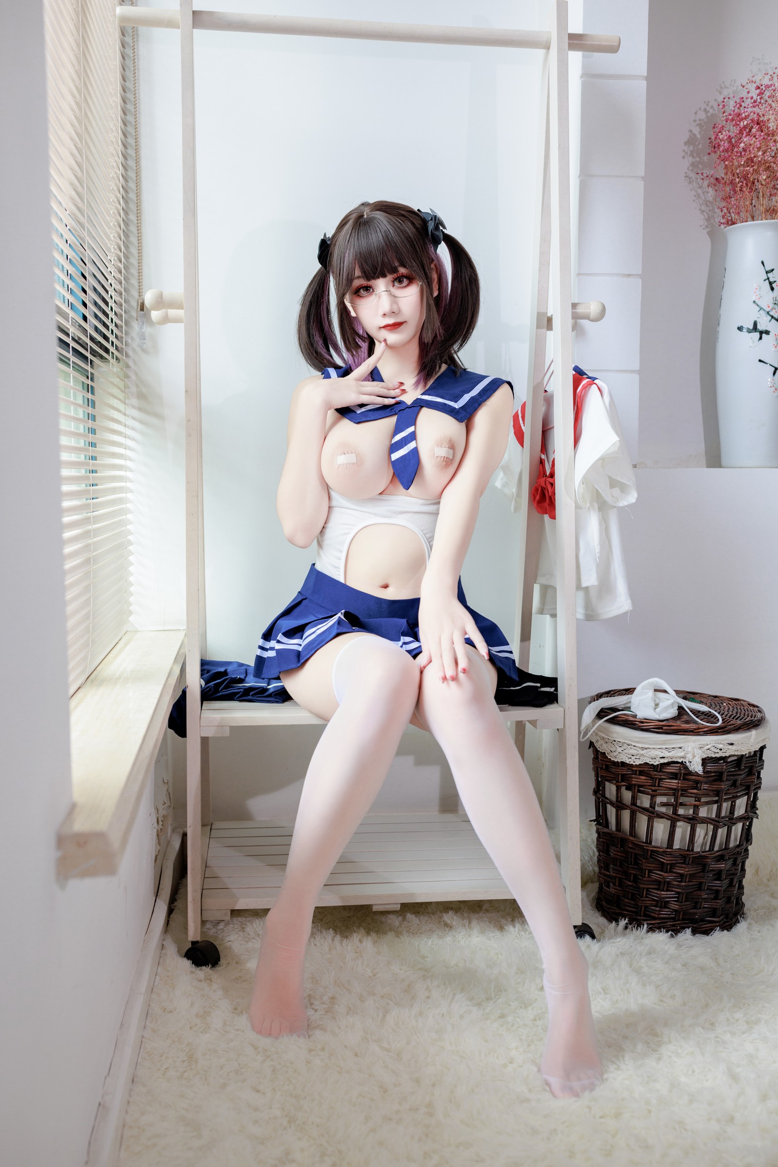 阿雪雪写真连体水手服高清写真（95P / 1.12G）校园风Cosplay插图4