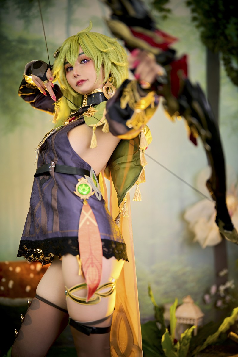Joyce Lin2x Collei Cosplay Genshin Impact 写真 45P插图3
