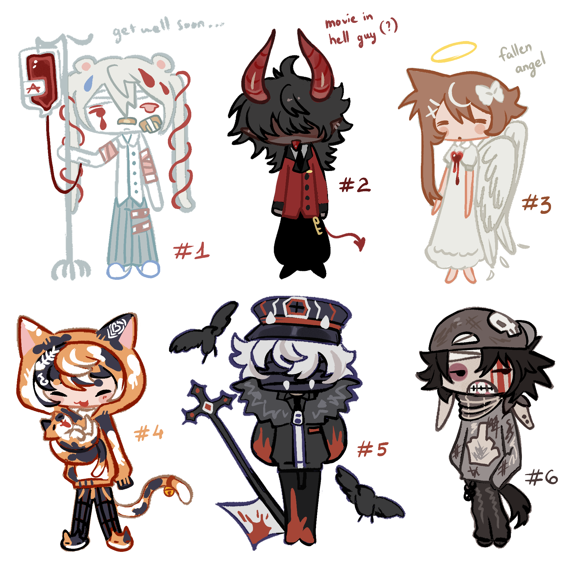 $5 chibs batch (0/6) CLOSED on Toyhouse
