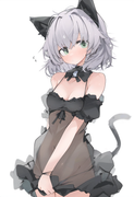 1girl, sanya v. litvyak, strike witches, mikozin, see-through dress, small breas s-2812540184