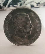 50 Centavos de peso 1885 Filipinas Alfonso XII 1658249715879