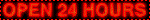 Open 24 hours banner