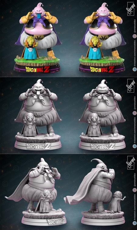 Majin Buu and Babidi from Dragonball – 3D Print Model