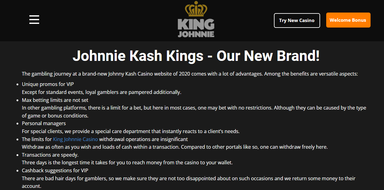 Johnnie Kash Kings Casino