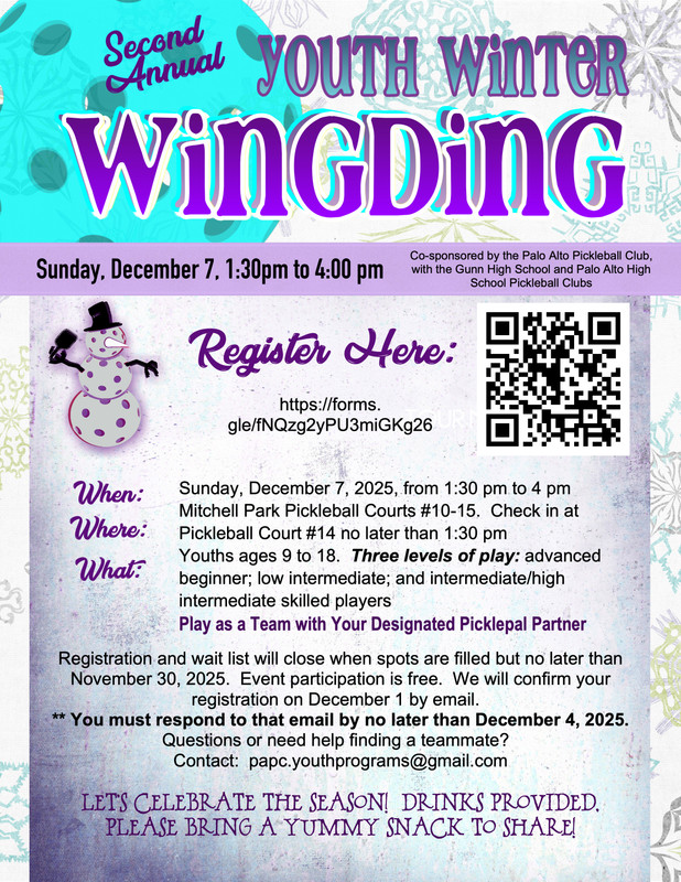 Youth Pickleball Wingding 2025