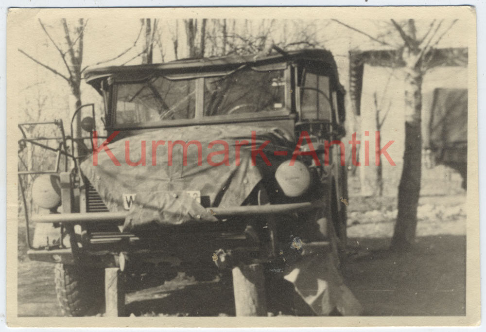 Foto Wehrmacht PKW schwerer Horch LKW Kübel Front