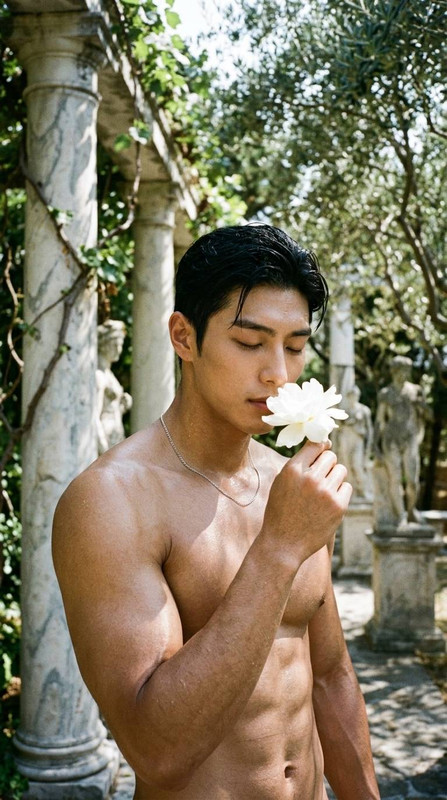 Man smelling flower 202604080711 1