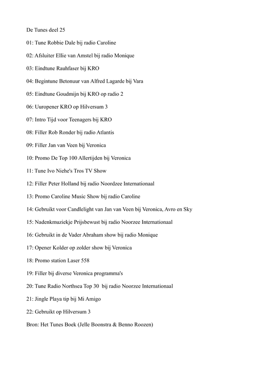tunes deel 25