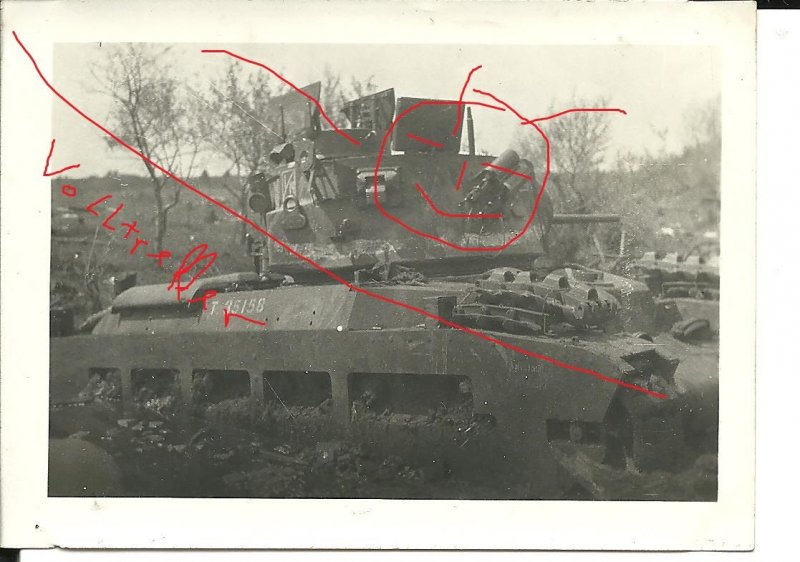 (36_тбр)_(12-34)_(35158)_Original Foto A 12 Matilda 2 Panzer mit Russicher Kennung Export bei Charko
