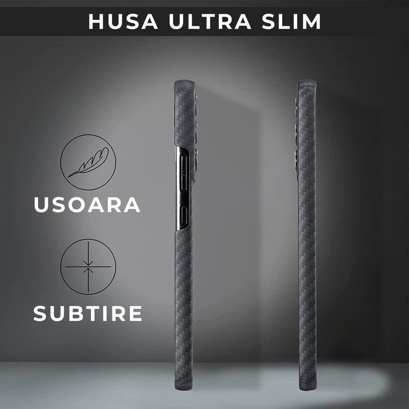 Husa Daden® din fibra de aramida/kevlar pentru Samsung S24, Protectie Antisoc, Camera Ultra Safe, Negru 61 gq 2 AYXL AC SL1500