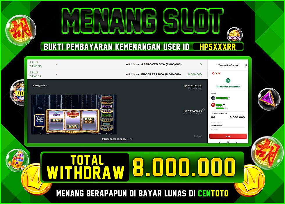 BUKTI JACKPOT LUNAS CENTOTO