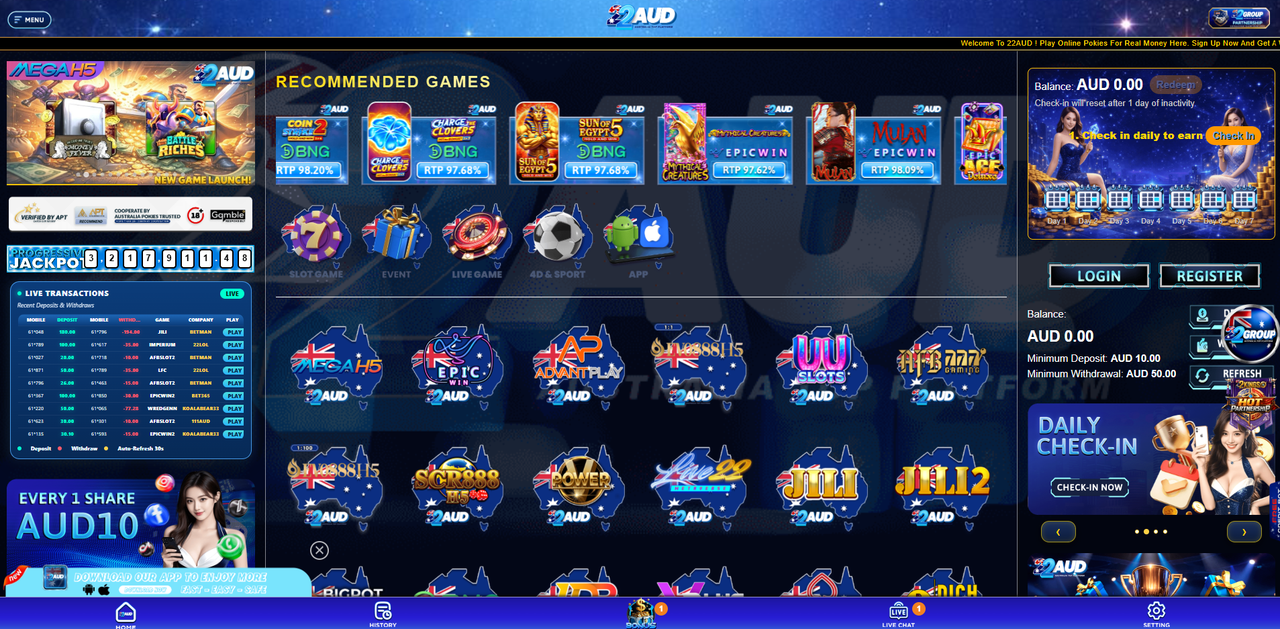 22AUD Casino 