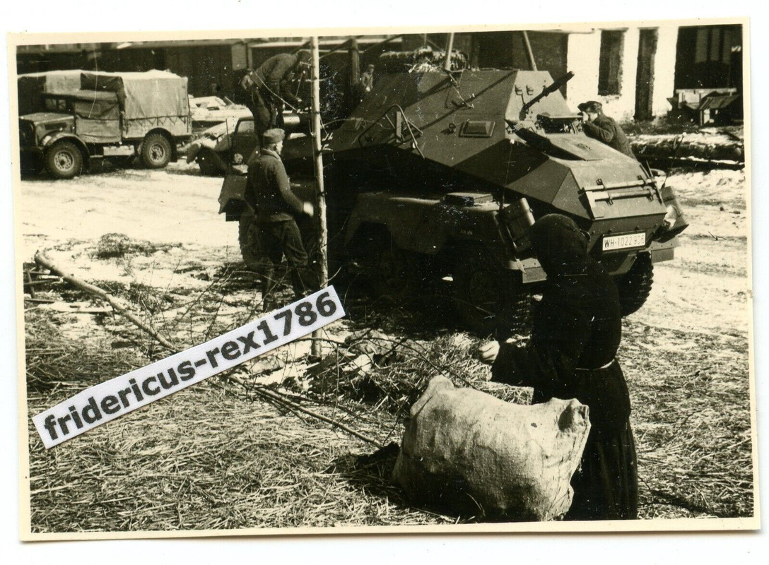 G75 Foto 1.Pz SpKp Ostfront Kampfraum Kursk Panzerspähwagen SdKfz 263 HKL 1943