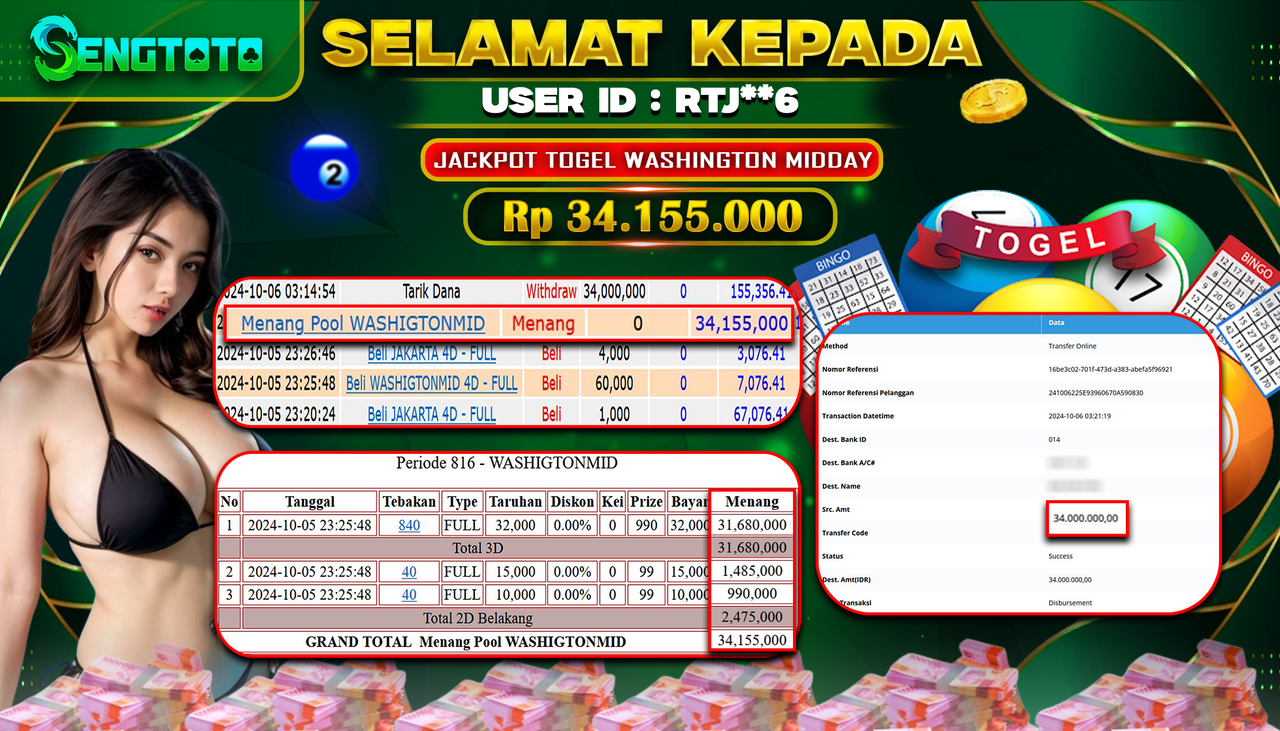 BUKTI PEMBAYARAN TOGEL WASHINGTON MIDDAY