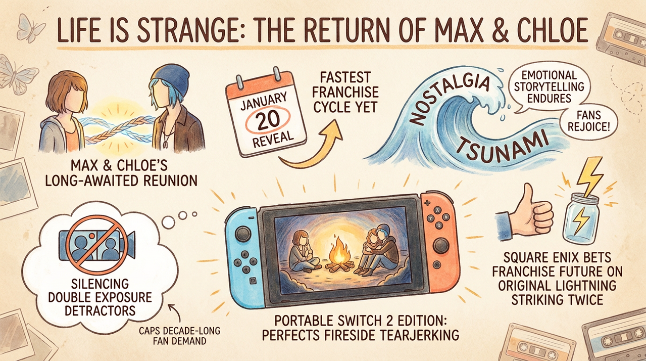 Teenage girl photographing abandoned arcade at dusk