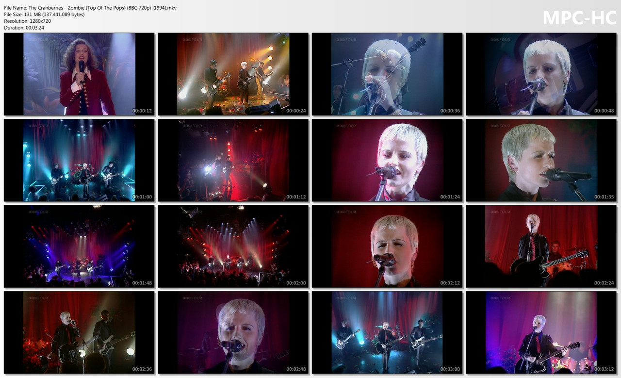 The Cranberries - Zombie (Top Of The Pops) (BBC HD 720p) [29.09.1994]