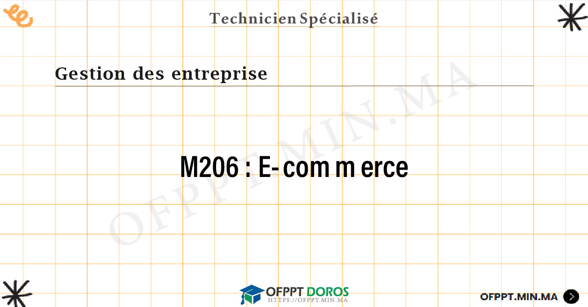 Sommaire détaillé du cours E-commerce M206 OFPPT - Structure du module