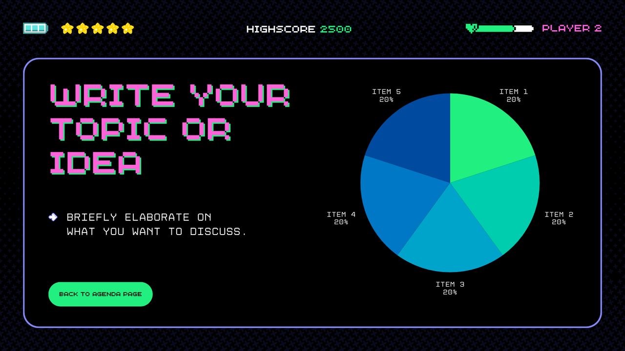 Black Neon Green Neon Pink Trendy Illustrative Creative Presentation