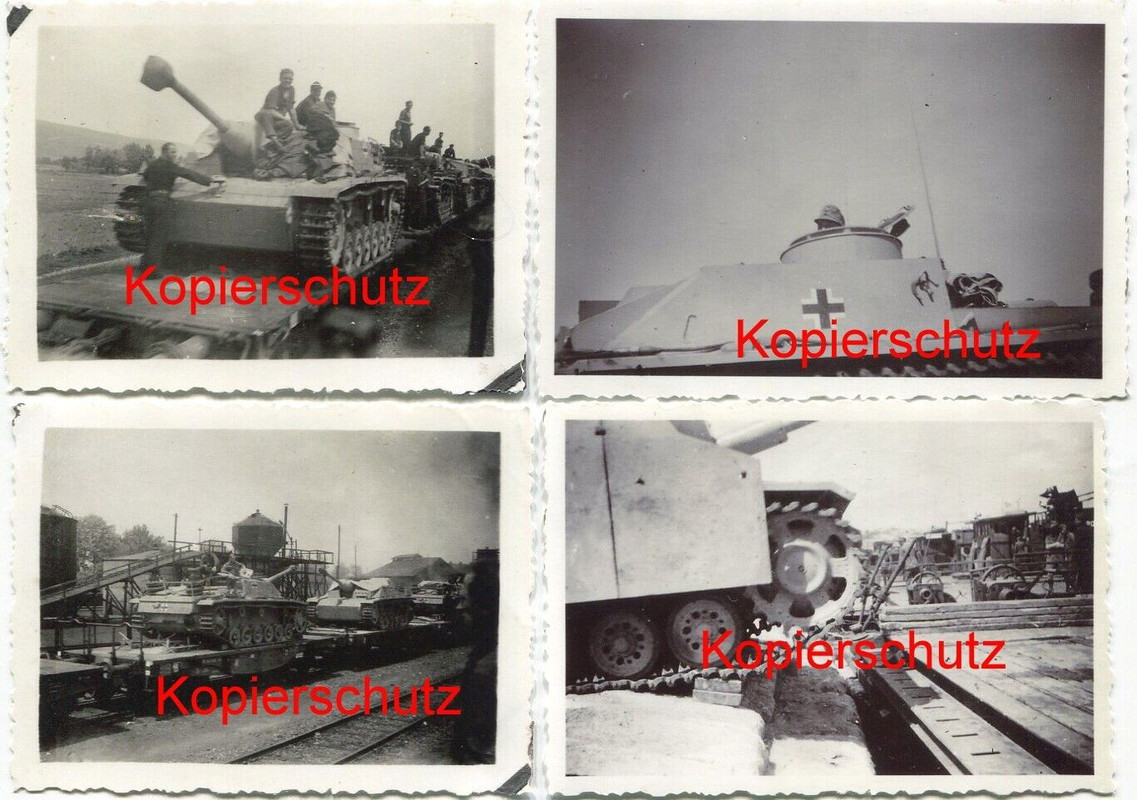 4 x REPRO Sturmgeschütz Langrohr , Bahntransport