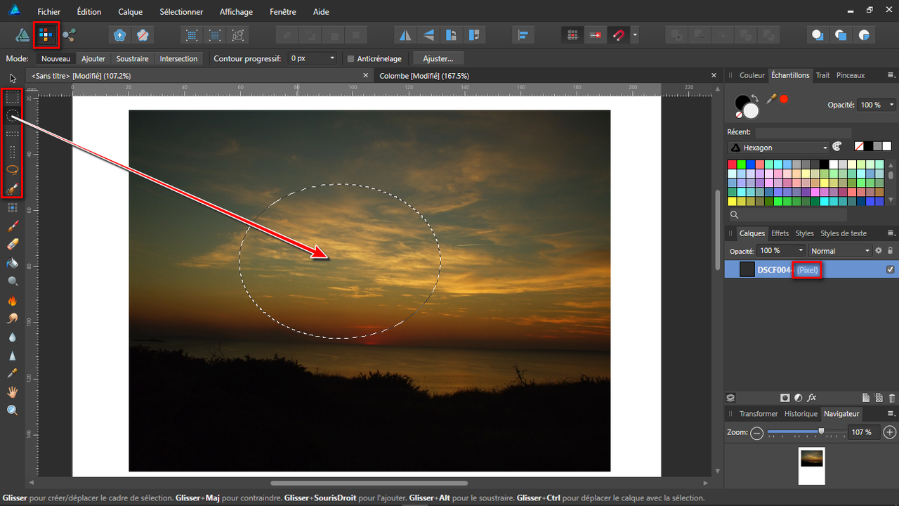 Sélection partie photo