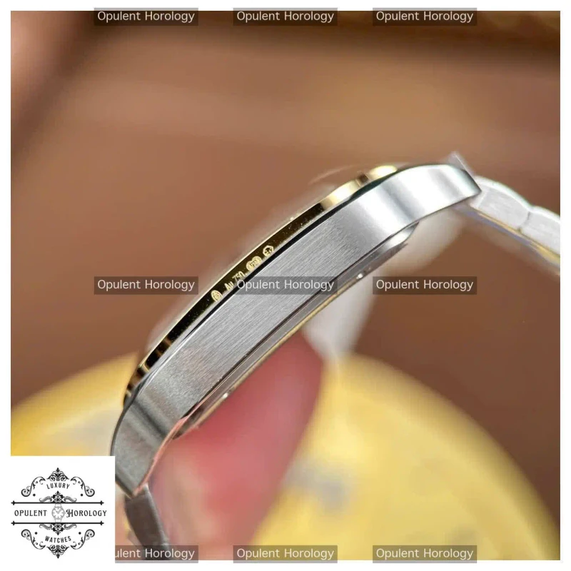 Cartier Santos Skeleton Replica Watch | 39.8mm Two-Tone Yellow Gold Bezel Metal Bracelet