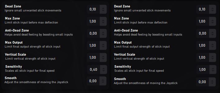 DualX Custom Joystick Configuration