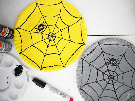 Spider Web Paper Plate Craft