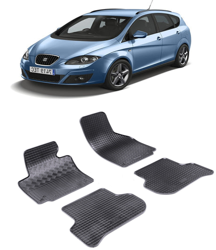 Set 4 covorase Seat Altea Xl 2006-2015, din cauciuc 100%, compatibile cu autoturismul SEAT Altea