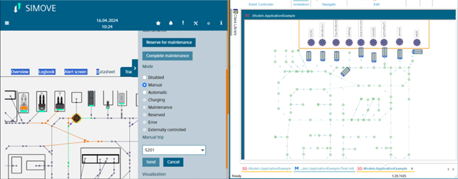 VDA5050: Coupling SIMOVE Fleetmanger � Plant Simulation VDA5050: Coupling SIMOVE Fleetmanger � Plant Simulation