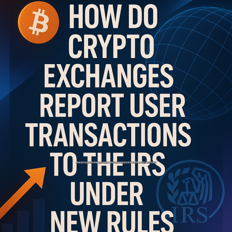 How do crypto exchanges report user transactions to the IRS under new rules