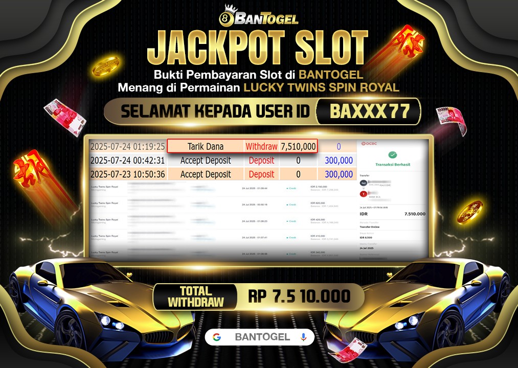 BUKTI JACKPOT LUNAS BANTOGEL