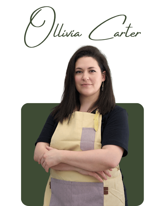 Instructor Ollivia Carter with resin art