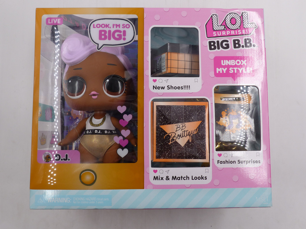 L.O.L BIG B.B.BIG BABY D.J. 11" LARGE DOLL UNBOX FASHIONS SHOES ACCESSORIES NEW