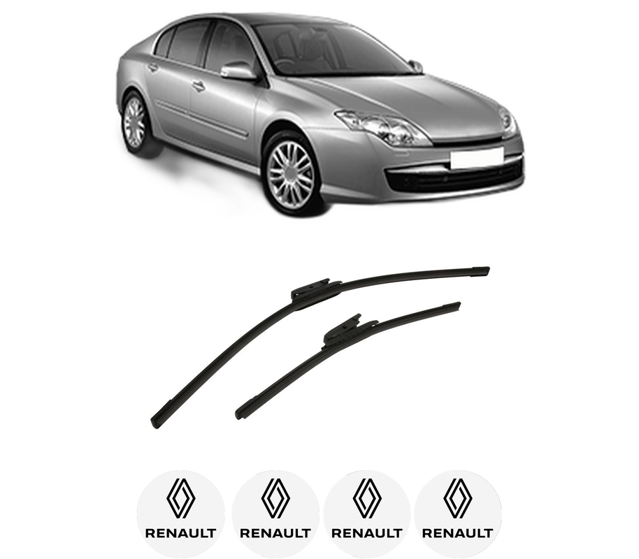 Set stergatoare auto RENAULT LAGUNA III (BT0/1) din 2007-2015, pentru parbriz auto, 2 bucati, Bosch Aerotwin, din cauciuc siliconat rezistent, 4 Stickere Auto RENAULT