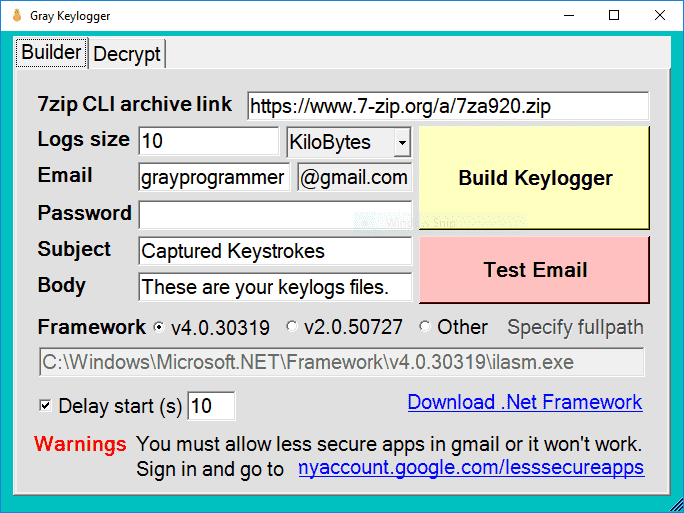 Gray Keylogger v3 + .Net Source