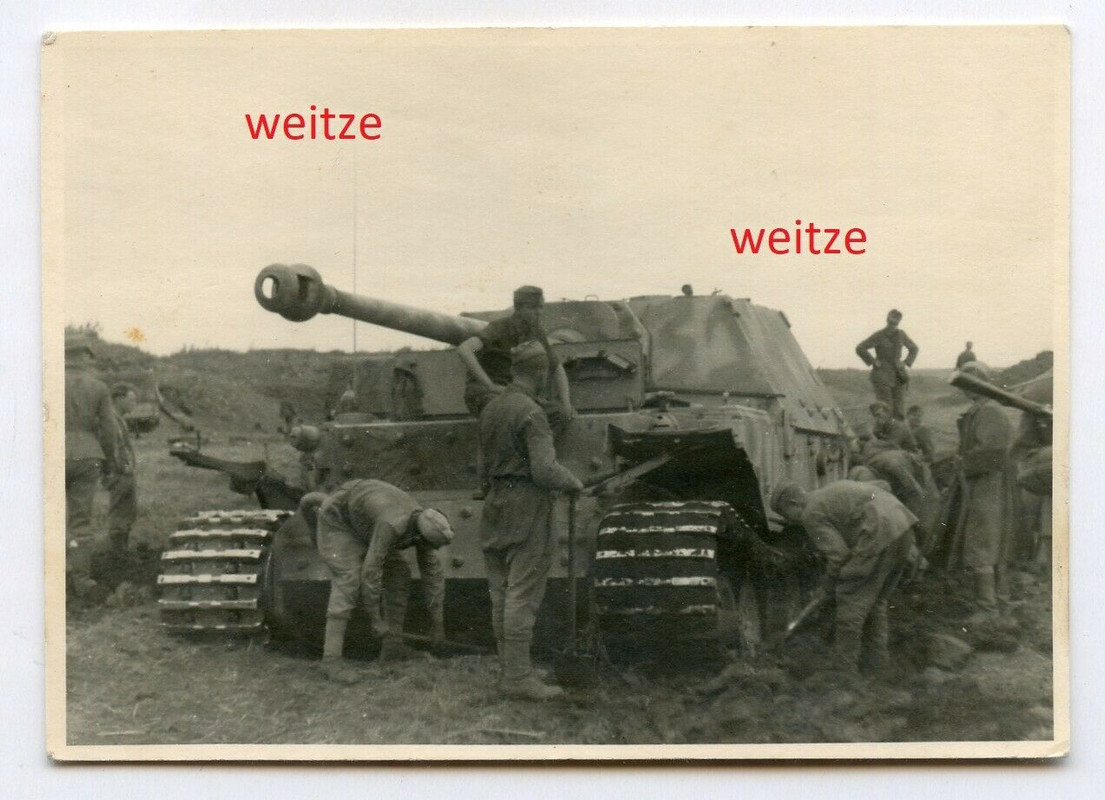 Original Foto Panzer Ferdinand Jagdpanzer Elefant Tank Panzerjäger